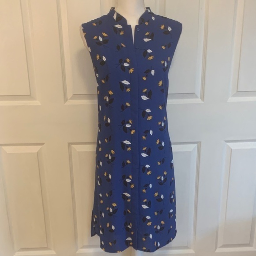 Anne Klein Blue Floral Midi Dress